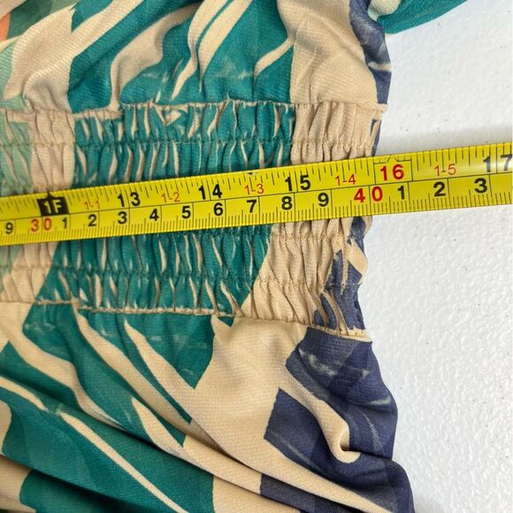 Fresh of LA Chevron Sleeveless Halter Maxi Dress Surplice Made in USA Women XL - Picture 11 of 11